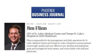 Phoenix Business Journal - Jim Flinn announcement 1.11.16
